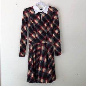 Unique vintage plaid dress